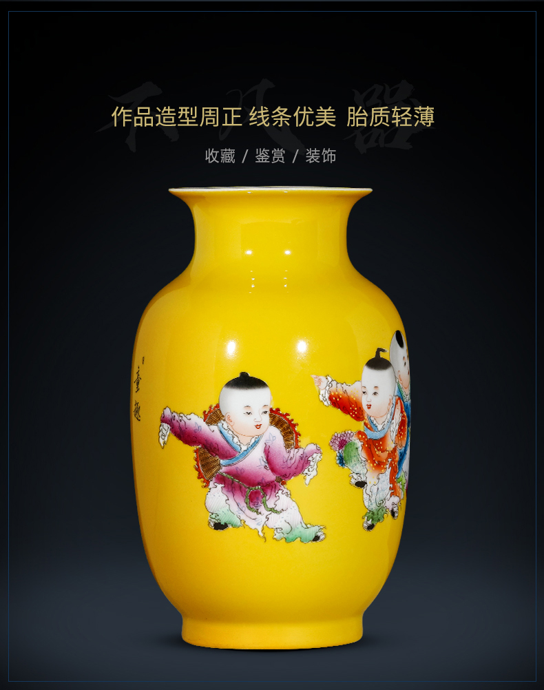 Jingdezhen ceramic vases, flower arrangement sitting room place hand - made porcelain of the lad TV ark, of Chinese style household ornaments