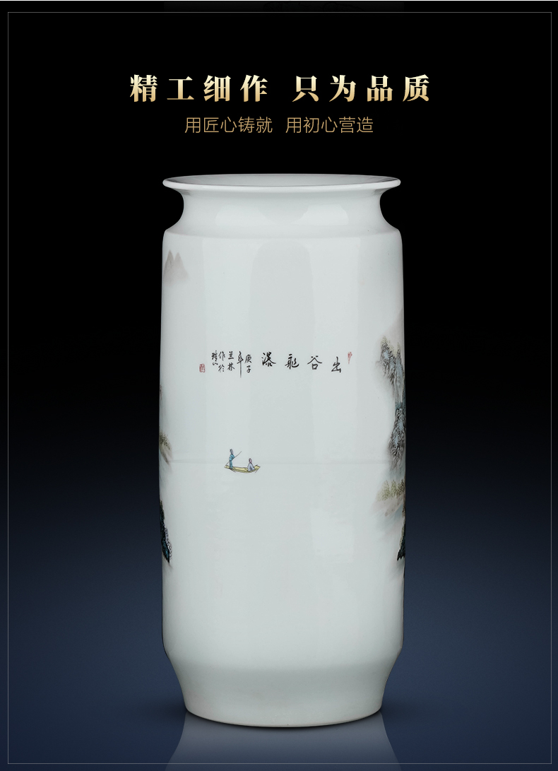 Archaize of jingdezhen ceramics powder enamel vase Chinese flower arranging furnishing articles sitting room TV ark home desktop ornaments