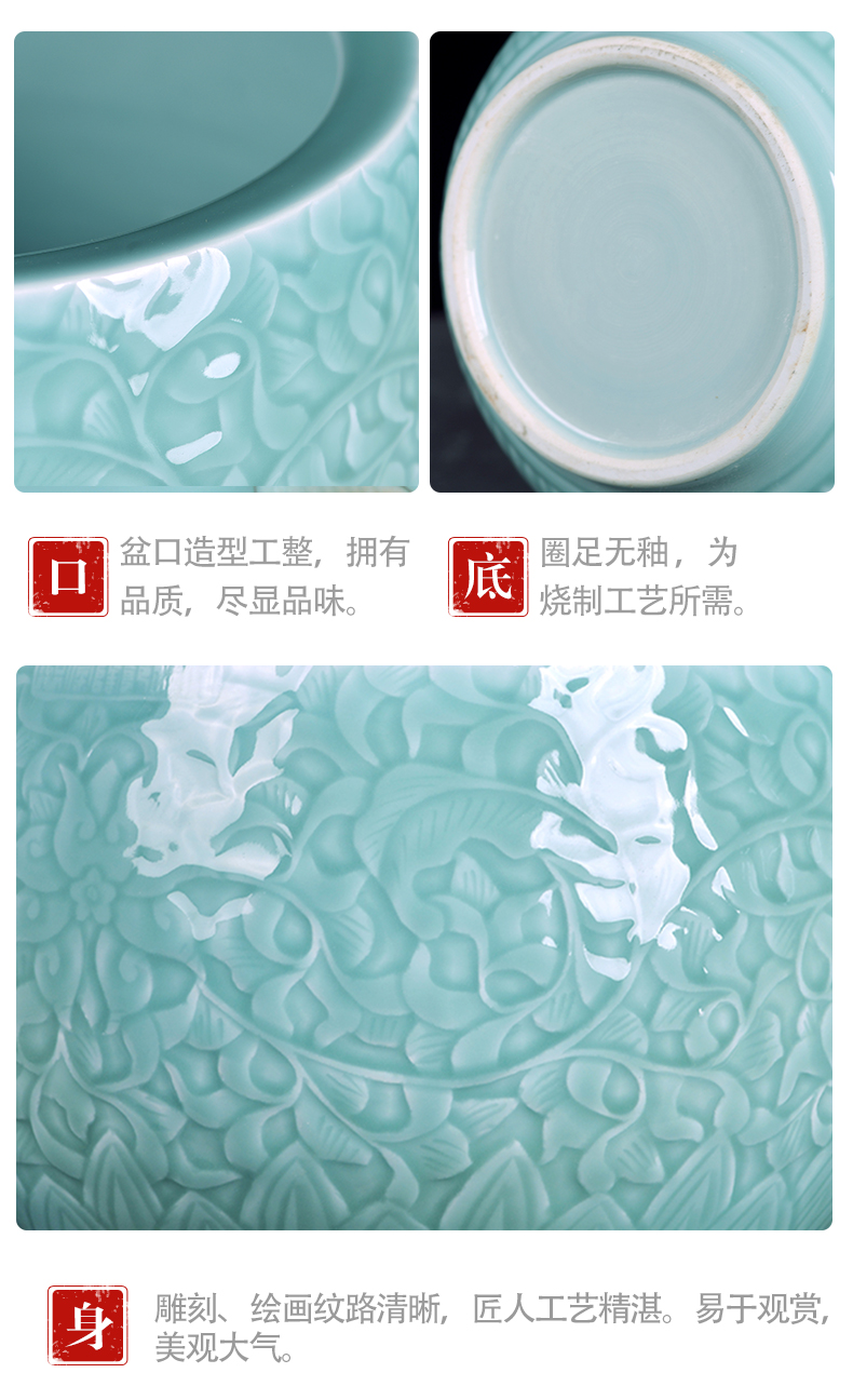 Jingdezhen ceramic lucky cornucopia furnishing articles and sitting room of Chinese style household decorates porch feng shui handicraft furnishing articles