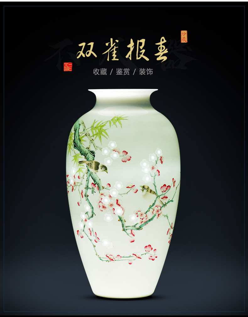 Jingdezhen ceramic hand - made thin foetus vase knife clay rich ancient frame decorate sitting room flower arranging study office furnishing articles