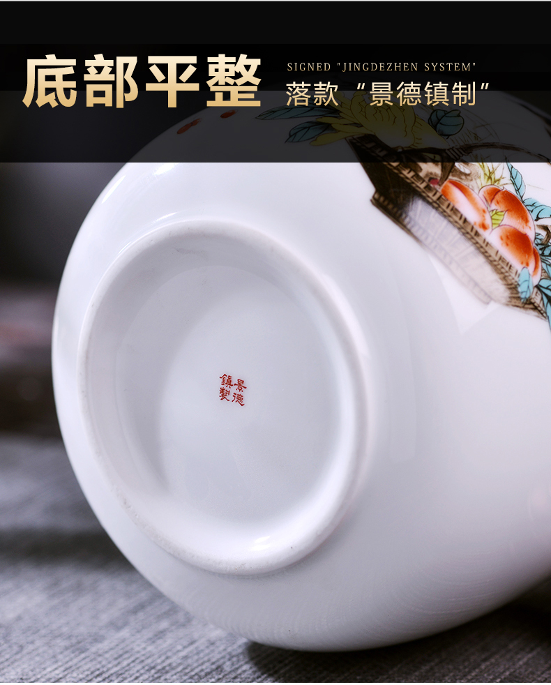 Jingdezhen porcelain tea pot small household of Chinese style decoration furnishing articles sealed container puer tea POTS