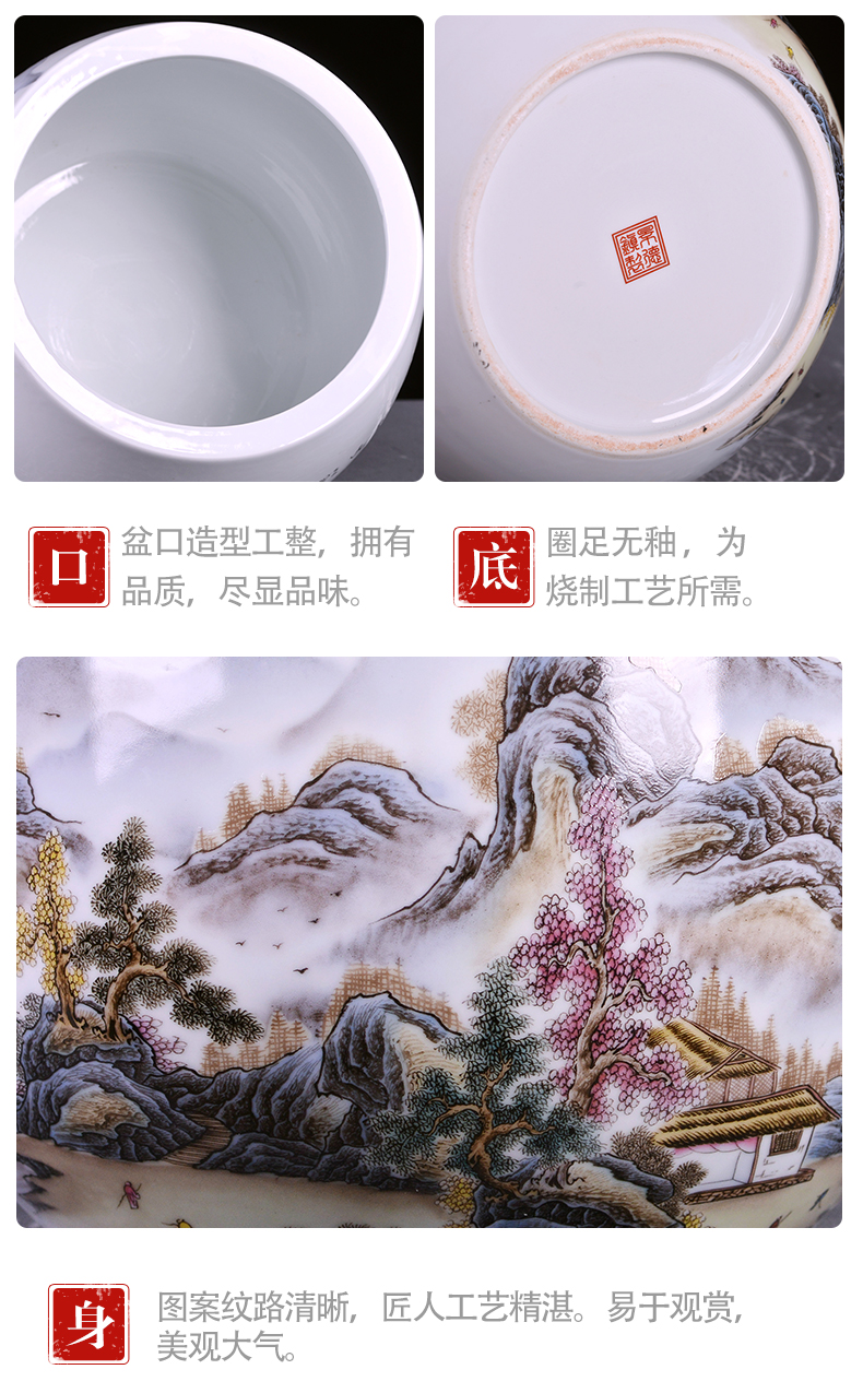 Jingdezhen ceramics plutus cornucopia home sitting room adornment porch feng shui handicraft furnishing articles jubao cylinder