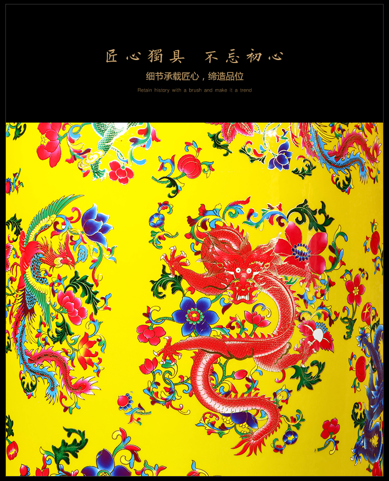 Jingdezhen ceramics vase landing in extremely good fortune Chinese king hotel in the sitting room porch retro furnishing articles