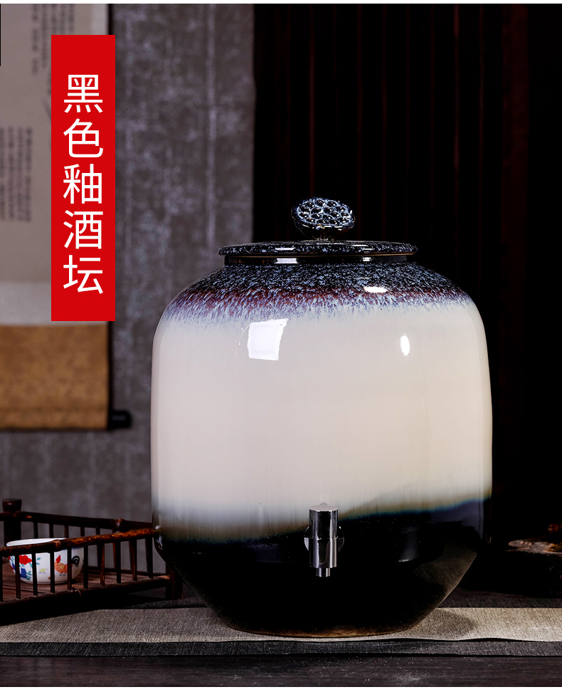 Archaize of jingdezhen ceramic jar household seal 15 kg 30 jins of 50 kg wine with restoring ancient ways leading to soak it