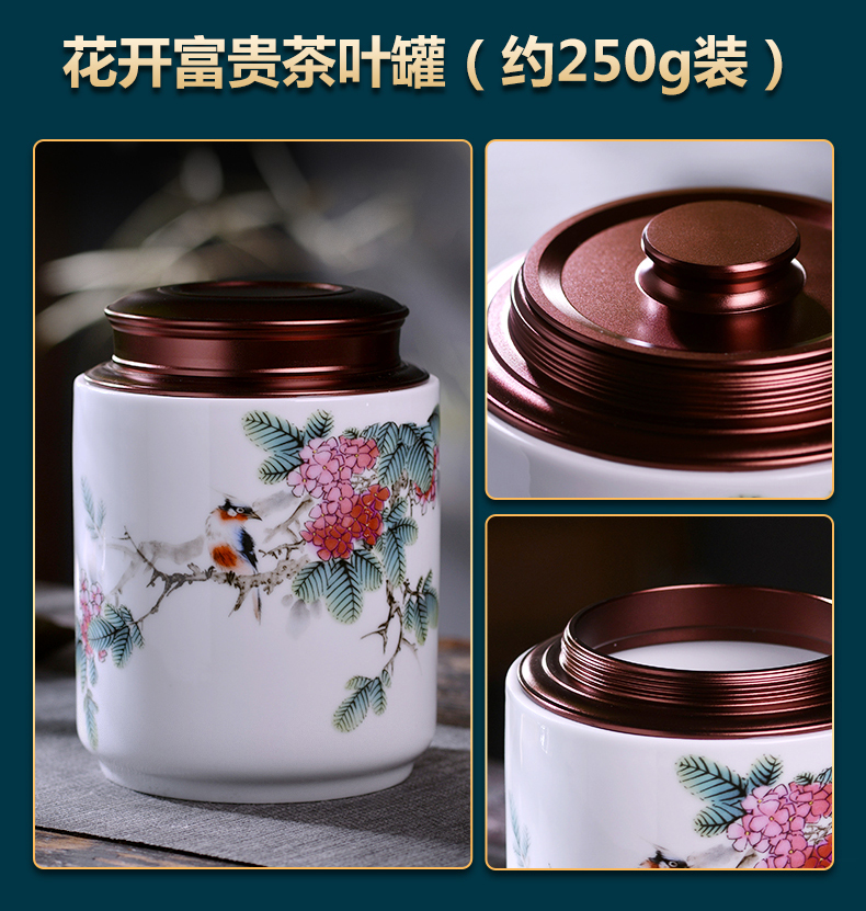 Jingdezhen porcelain tea pot small household of Chinese style decoration furnishing articles sealed container puer tea POTS