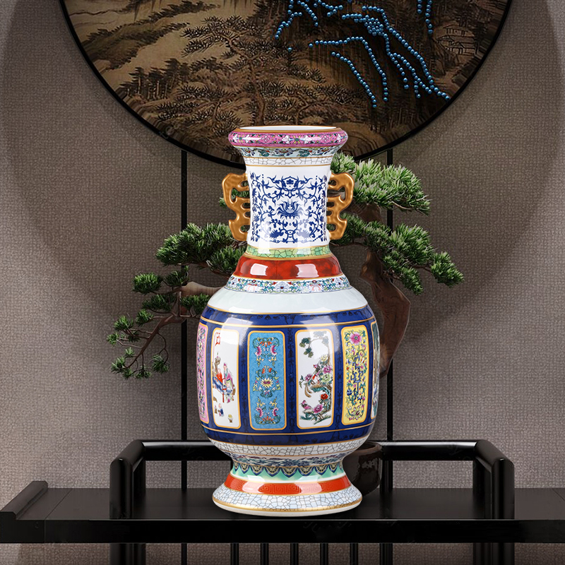 King of jingdezhen ceramics porcelain vase pastel archaize sitting room flower arranging Chinese TV ark, home furnishing articles