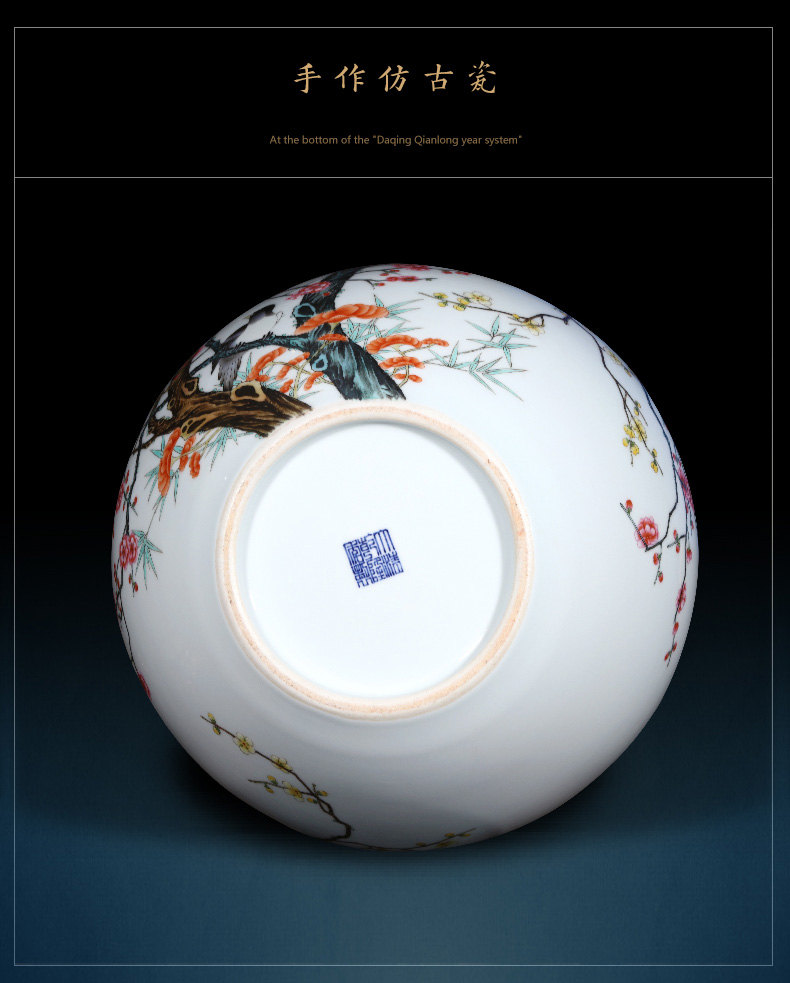 Jingdezhen ceramics imitation the qing qianlong pastel twelve celestial vase archaize of Chinese style household act the role ofing is tasted furnishing articles