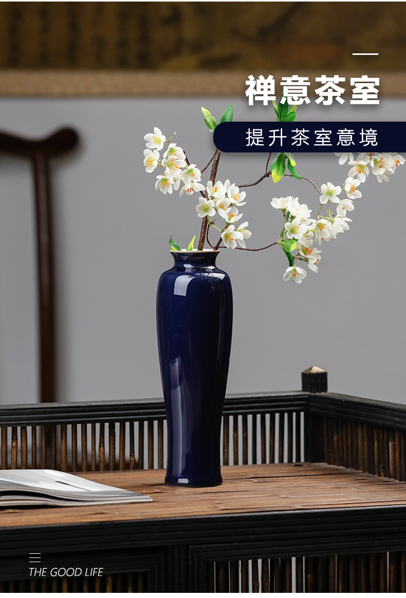 Jingdezhen ceramic furnishing articles dried flower vases, flower arrangement sitting room, the new Chinese style is contracted creative home desktop decoration