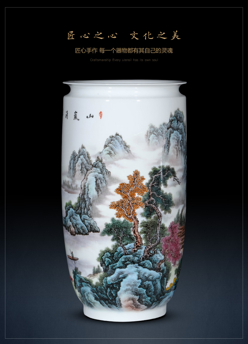 Jingdezhen ceramic vases, flower arrangement sitting room place hand - made Chinese style porch TV ark, decoration as furnishing articles present