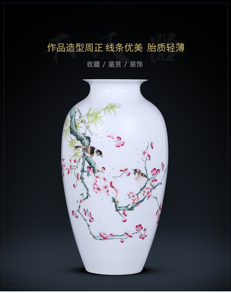 Jingdezhen ceramic hand - made thin foetus vase knife clay rich ancient frame decorate sitting room flower arranging study office furnishing articles