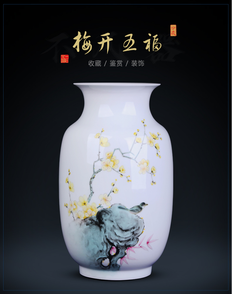 Jingdezhen ceramics hand - made vases, flower arrangement sitting room place, a large Chinese style household TV ark, decorative arts and crafts