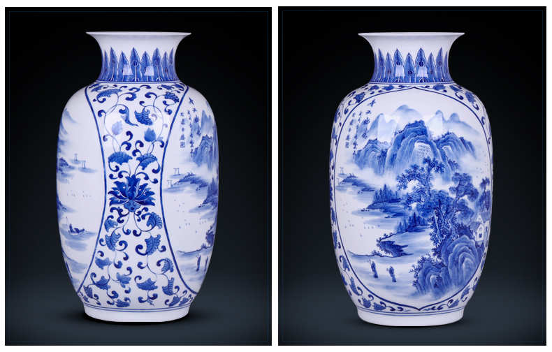 Jingdezhen ceramics hand - made vases, flower arrangement sitting room place, a large Chinese style household TV ark, decorative arts and crafts