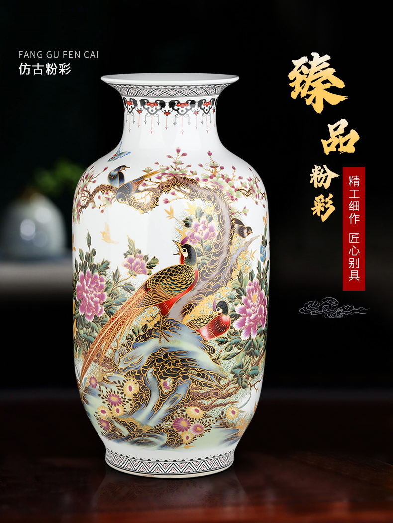 Jingdezhen ceramic vases, Chinese style household dried flower arranging flowers sitting room place archaize TV ark, decoration as porcelain