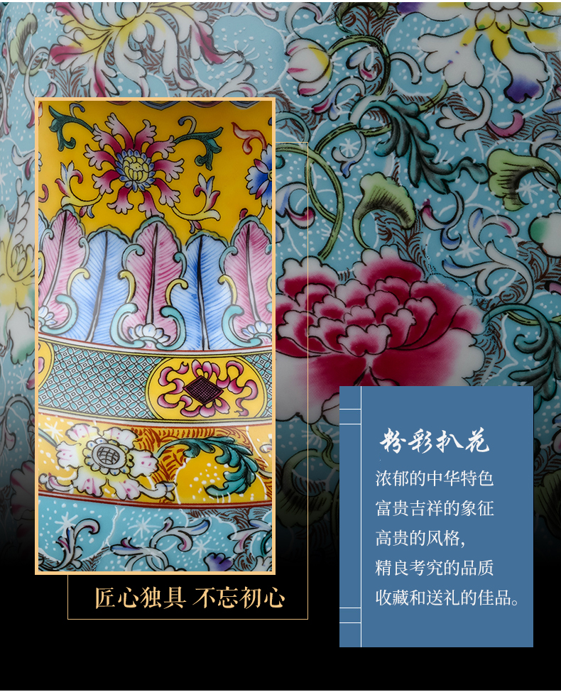 Jingdezhen ceramic vases, flower arrangement of Chinese style restoring ancient ways the desktop furnishing articles office sitting room adornment bedroom TV ark