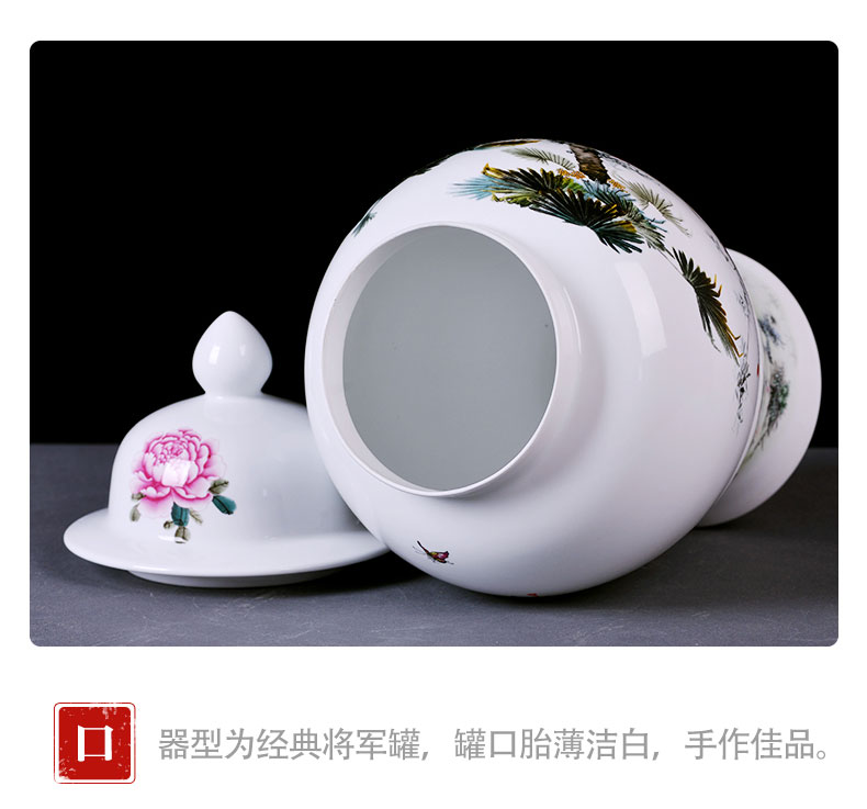 Jingdezhen ceramic vase pastel eggshell porcelain flower arrangement sitting room adornment study ancient frame of Chinese style household furnishing articles