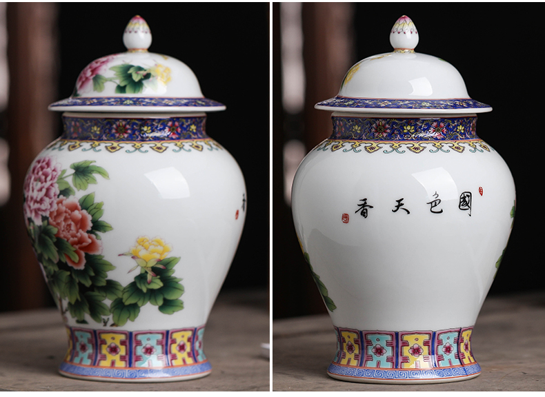 Jingdezhen ceramics general as cans accessories small storage jar with cover seal up loose tea caddy fixings furnishing articles