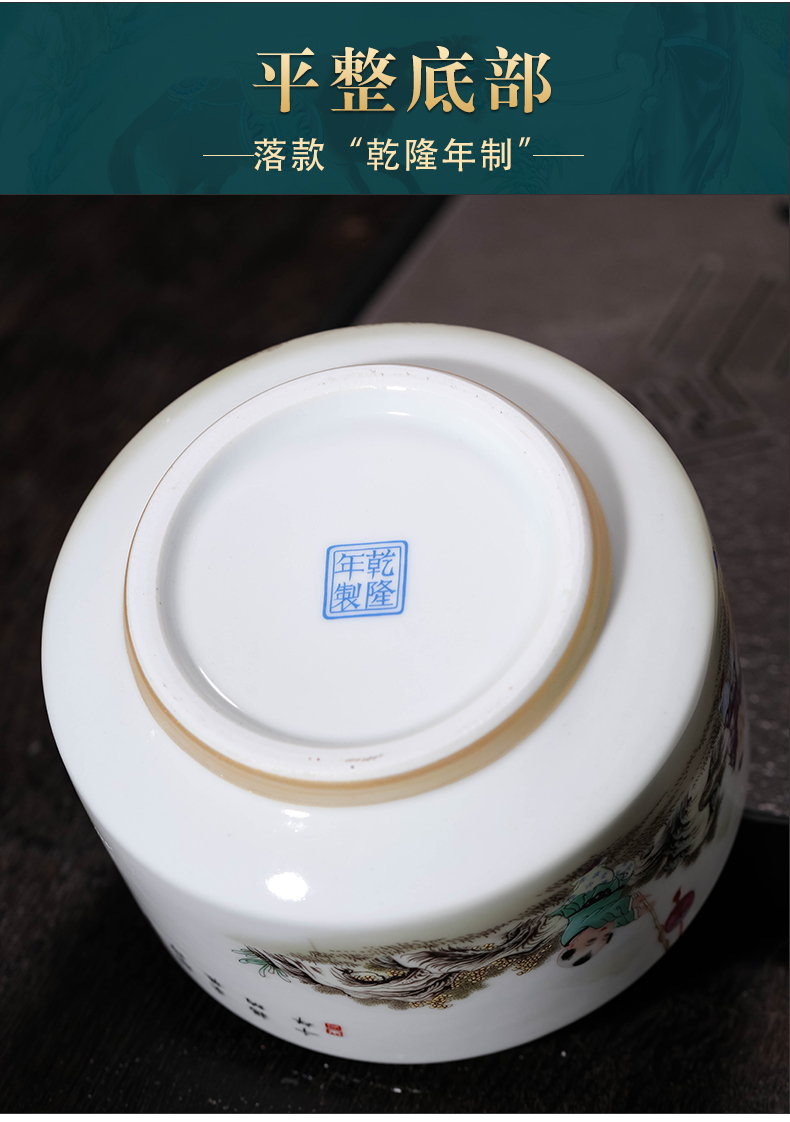 Jingdezhen ceramic restoring ancient ways with cover caddy fixings manual household, moistureproof prevent wet seal small puer tea box jar