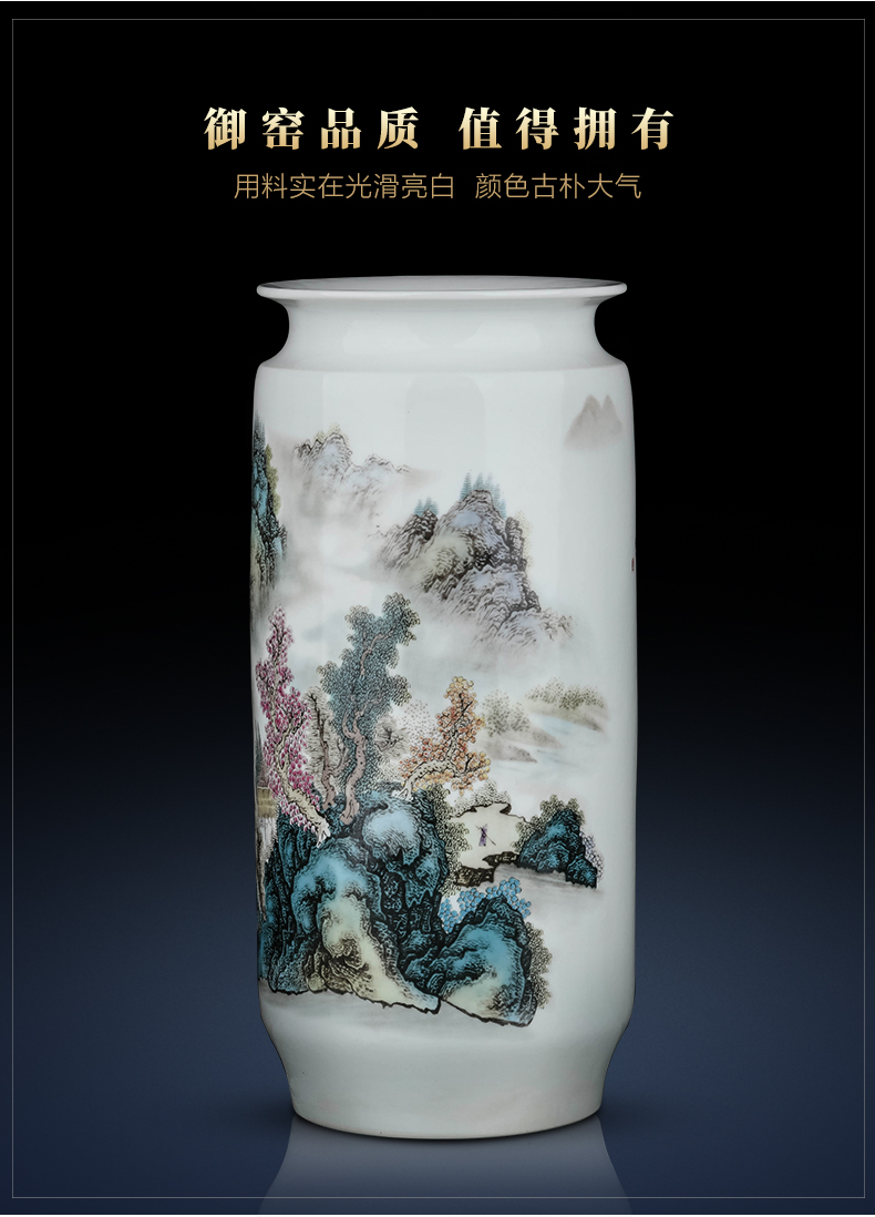 Archaize of jingdezhen ceramics powder enamel vase Chinese flower arranging furnishing articles sitting room TV ark home desktop ornaments