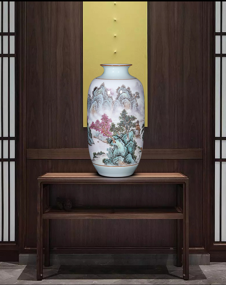 Jingdezhen ceramics, vases, flower arrangement sitting room place pastel household of Chinese style porch TV ark adornment ornament