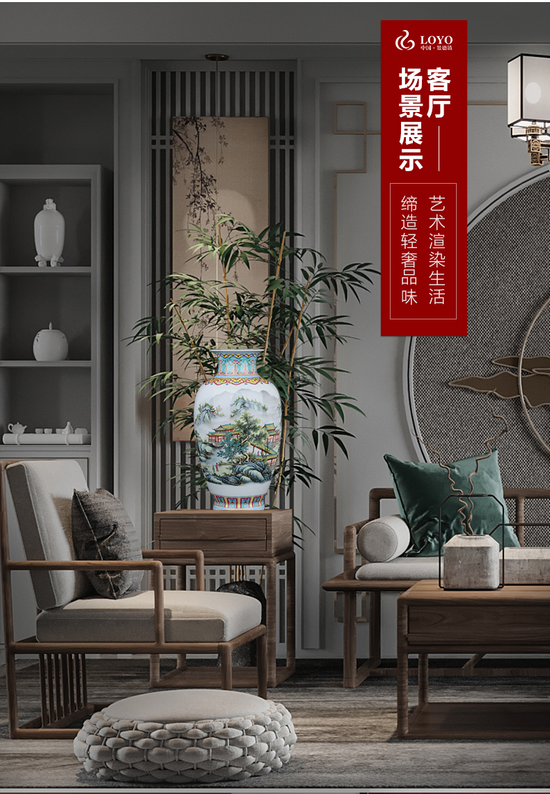 Jingdezhen ceramics vase furnishing articles of TV ark, sitting room of Chinese style household porcelain decoration decoration table arranging flowers