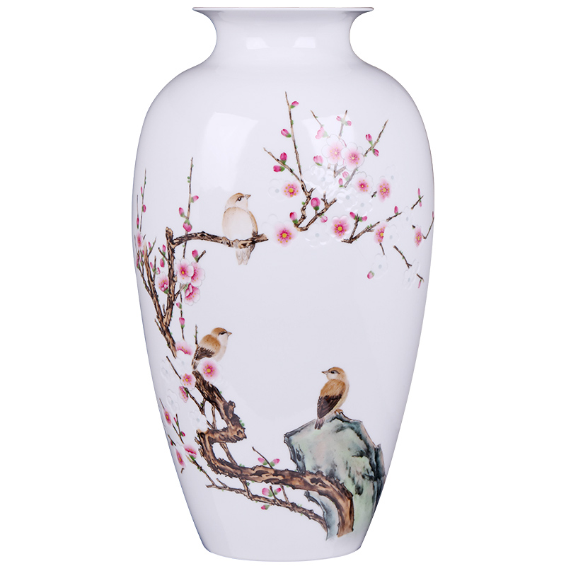 Jingdezhen ceramic hand - made thin foetus vase knife clay rich ancient frame decorate sitting room flower arranging study office furnishing articles