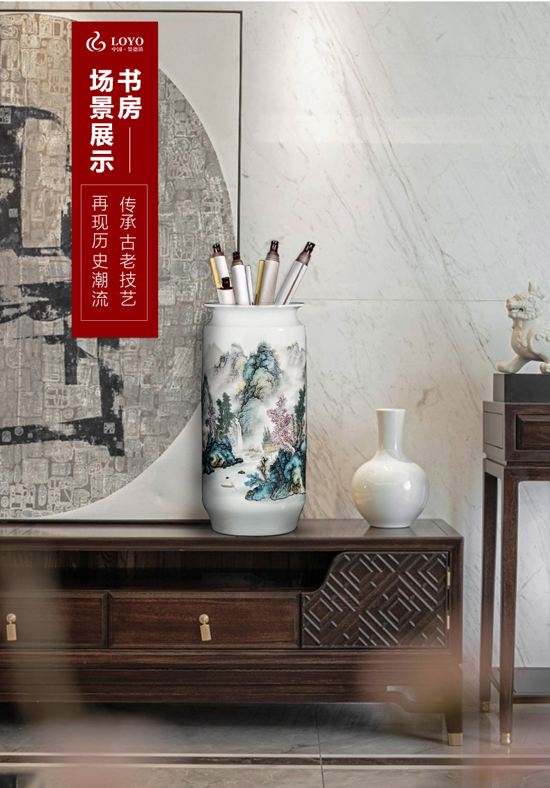 Archaize of jingdezhen ceramics powder enamel vase Chinese flower arranging furnishing articles sitting room TV ark home desktop ornaments