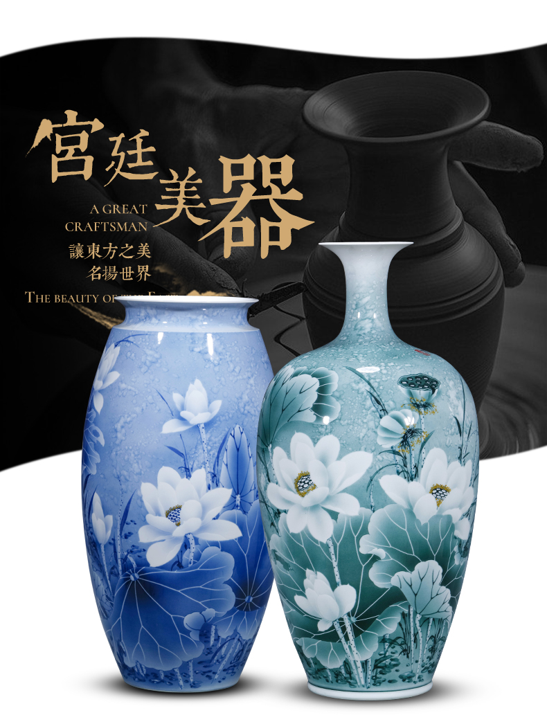 The Master of jingdezhen ceramics hand - made figure vase and Chinese style porch sitting room adornment handicraft furnishing articles arranging flowers