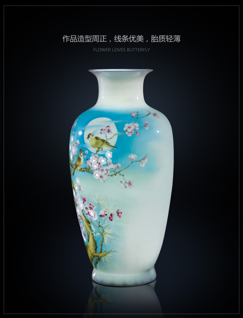 Jingdezhen ceramics new Chinese style household spending a knife clay vase sitting room bedroom rich ancient frame furnishing articles