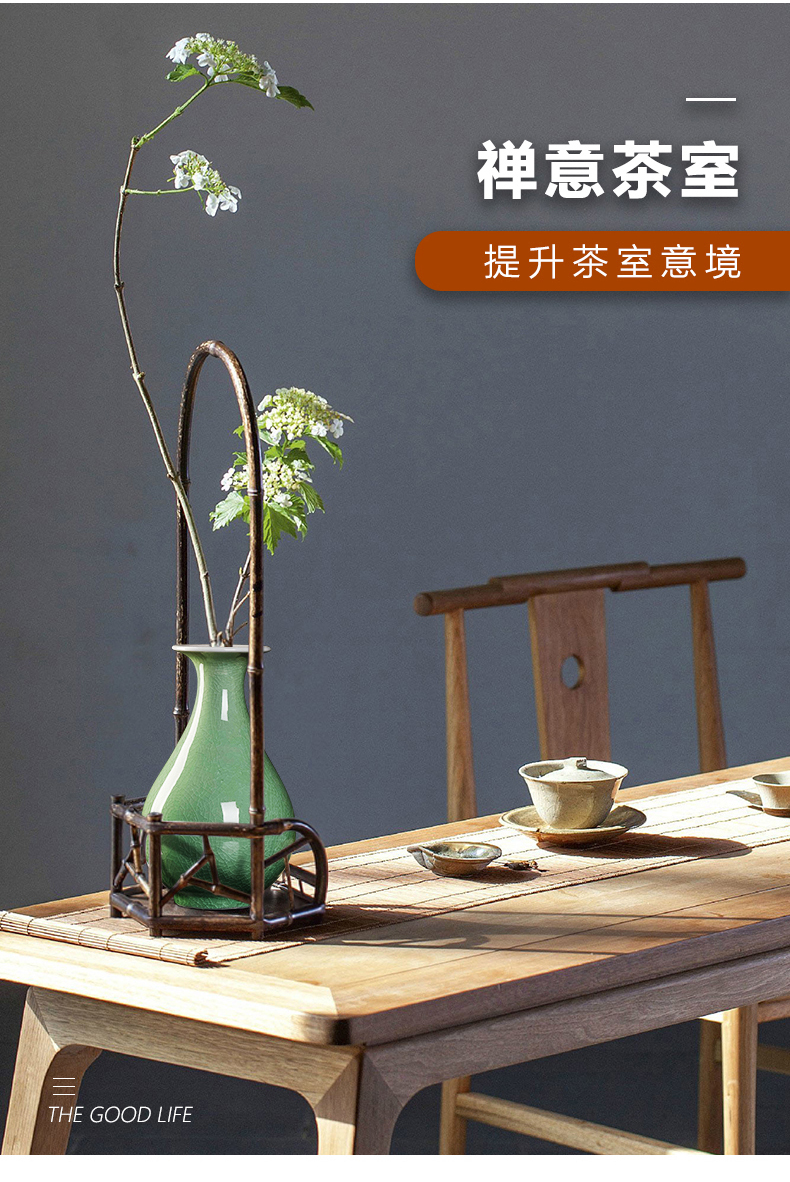 Jingdezhen ceramic floret bottle furnishing articles living room flower arranging machine dry flower of new Chinese style household contracted desktop decoration