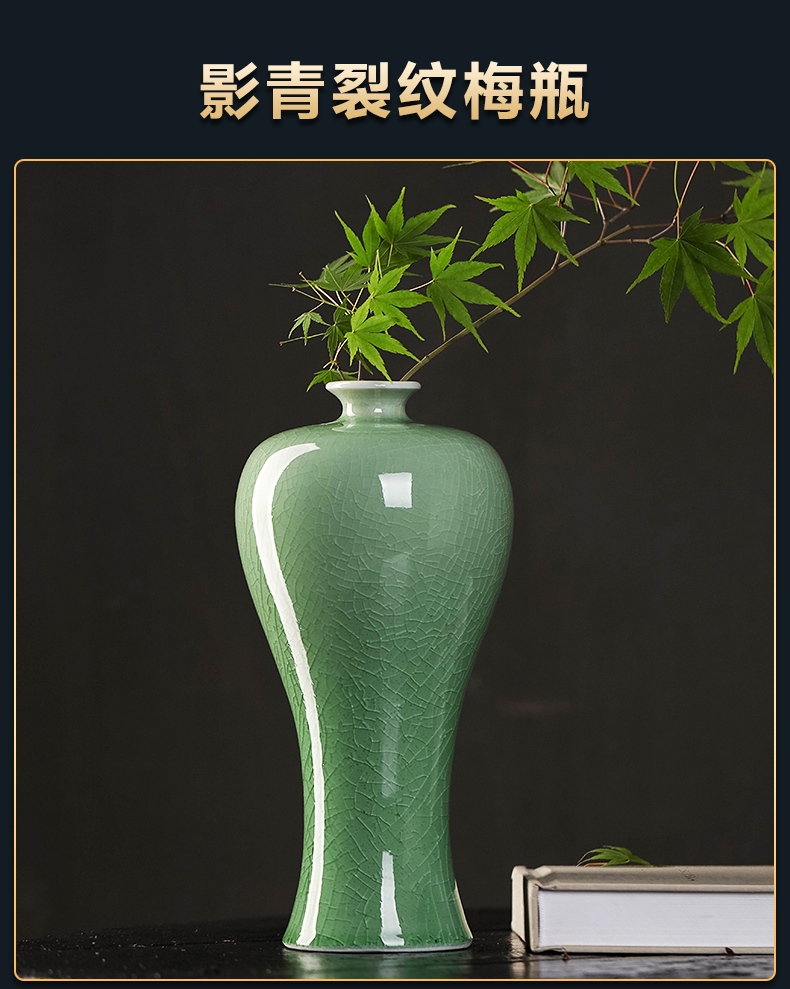 Jingdezhen ceramic floret bottle furnishing articles living room flower arranging machine dry flower of new Chinese style household contracted desktop decoration