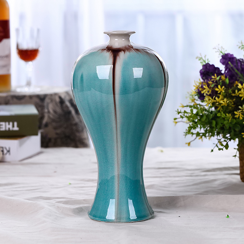 Jingdezhen ceramics glaze cracks on the vase fashion contracted and I adornment handicraft furnishing articles in the living room