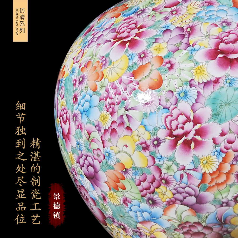 Jingdezhen ceramics archaize principal see colour enamel porcelain flower vases, flower adornment on the celestial sphere furnishing articles