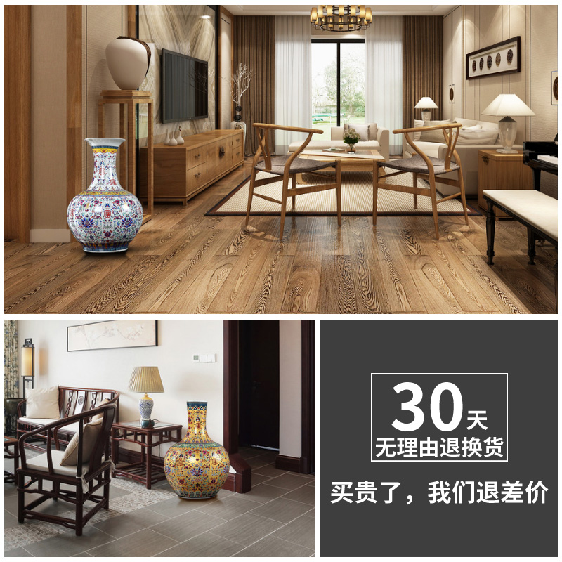 Jingdezhen ceramic furnishing articles large ground vase sitting room of Chinese style household decoration to the hotel porch TV ark, process