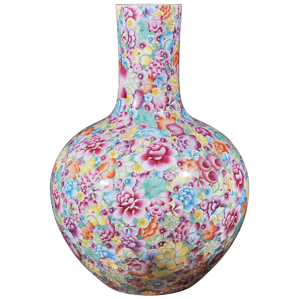 Jingdezhen ceramics archaize principal see colour enamel porcelain flower vases, flower adornment on the celestial sphere furnishing articles