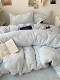 Class a Bed Milk Velvet Four-Piece Set Coral Bed Sheet Fleece Duvet Cover Winter Plush Flannel Dormitory Three-Piece Set 4