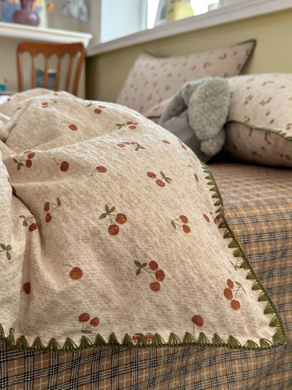ins Wind Four-Piece Set Pure Cotton Double-Layer Gauze All-Cotton 2026 New Style Duvet Cover Bed Sheet Quilt Cover Student Dormitory Three-Piece Set 2
