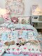 Cute Puppy Four-Piece Set 100% Pure Cotton Bed Sheet Duvet Cover Student Dormitory Single Bed Three-Piece Set 3