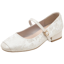 Augu Shideng national style single shoes for women 2024 new summer Chinese embroidered Mary Jane shoes with skirt cheongsam womens shoes