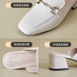 Тапочки, обувь, летние слайдеры, сандалии на платформе, 2024 года, из натуральной кожи