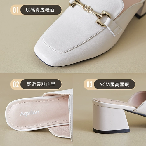 Тапочки, обувь, летние слайдеры, сандалии на платформе, 2024 года, из натуральной кожи