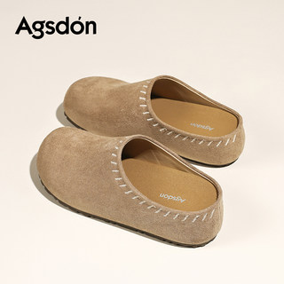 Augu shiden birkenstock zapatillas zapatos de mujer invierno 2026 nueva primavera una sola pierna suela gruesa punta elevada medias zapatillas