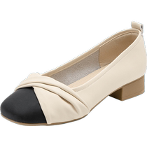 Womens single shoes summer 2024 new style Mary Jane sandals soft sole shallow mouth temperament gentle wind evening small fragrance low heel