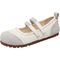 Mary Jane Shoes Womens Shoes 2024 New Summer Soft Sole Versatile Sandals French Ballet Shoes Ugly White Shoes