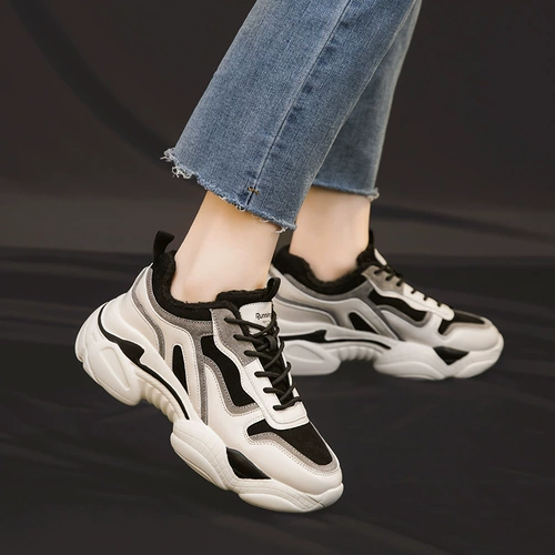 Флисовая демисезонная обувь на платформе, удерживающие тепло спортивные туфли для отдыха