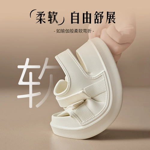 Сандалии, летняя черная обувь, слайдеры на платформе на липучке, спортивные пляжные тапочки