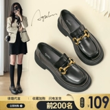 Лоферы на платформе, обувь, универсальные туфли в английском стиле для кожаной обуви на высоком каблуке, в британском стиле, коллекция 2023