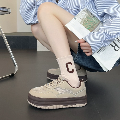 Белая обувь, весенние универсальные кеды на платформе, кроссовки