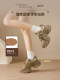 Thick-soled dad shoes for women 2026 new spring heightening retro brown outdoor mountaineering sports and leisure shoes super popular