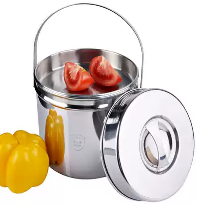 304 stainless steel stainless steel lunch box carrying pot Household portable rice bucket three-layer large-capacity portable lunch box lunch box meal insulation bucket