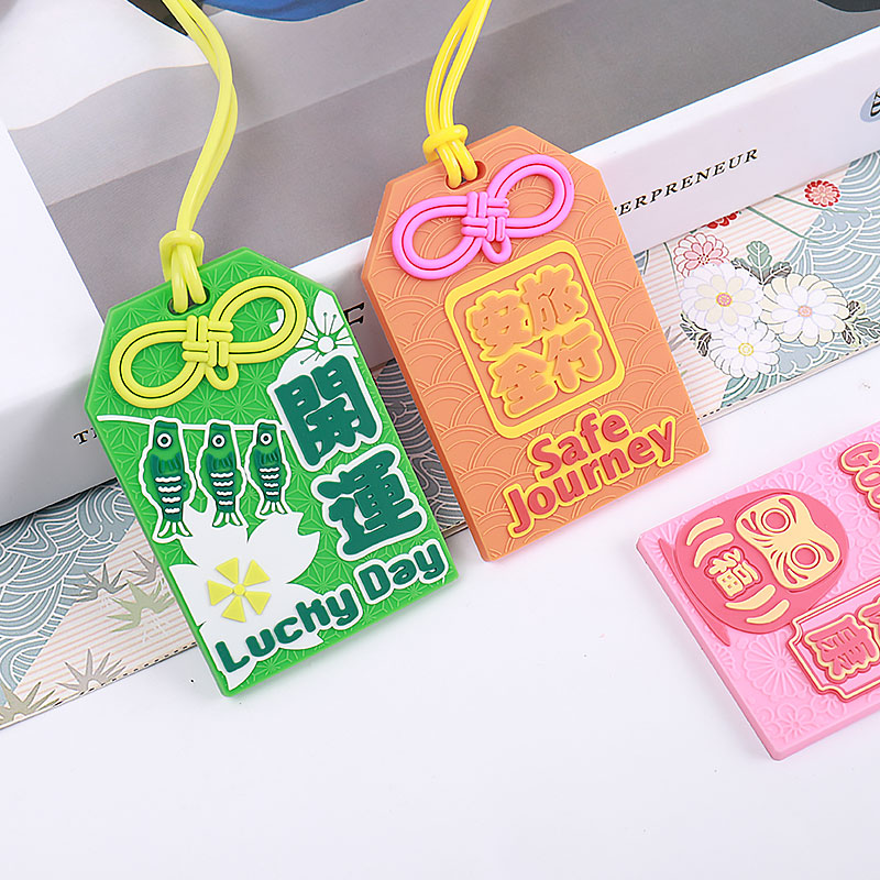 New Year Fog bag original cute cartoon Day style and wind consignment anti-loss holiday gift Blessing Luggage Card-Taobao